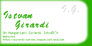 istvan girardi business card